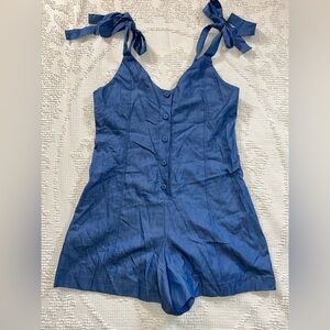 Zara Denim Blue Sleeveless Top
